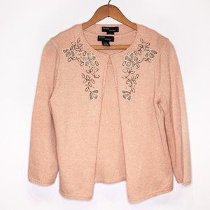 Beaded Peach Sweater with and Matching Tank